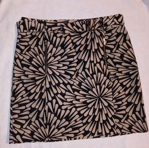 🆕Talbots | Floral Print Black & Tan Pencil Skirt Size 12 Petite